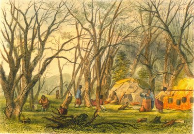 Indian Sugar Camp by Captain Seth Eastman